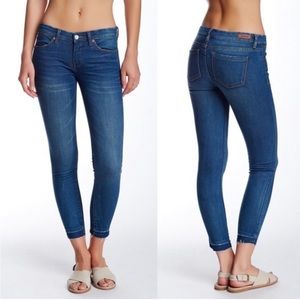 Blank NYC Intro Skinny Raw Hem Jeans Mid Rise Medium Wash 87V-1010 Size 26